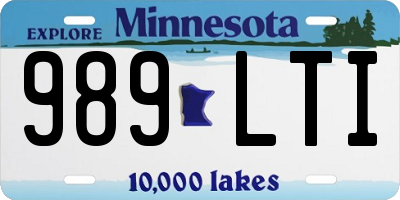 MN license plate 989LTI