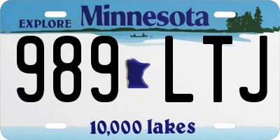 MN license plate 989LTJ