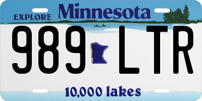 MN license plate 989LTR