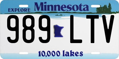 MN license plate 989LTV