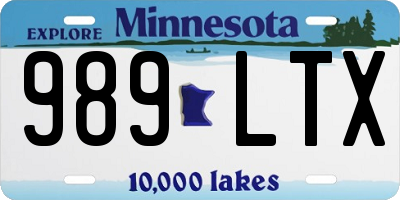 MN license plate 989LTX
