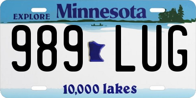 MN license plate 989LUG