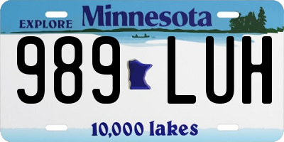 MN license plate 989LUH
