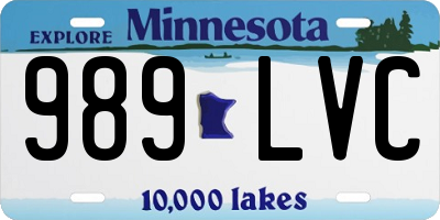 MN license plate 989LVC