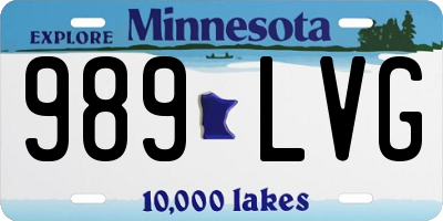MN license plate 989LVG