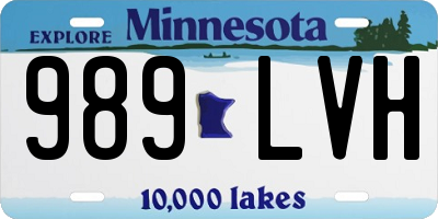 MN license plate 989LVH