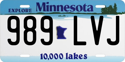 MN license plate 989LVJ
