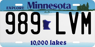 MN license plate 989LVM