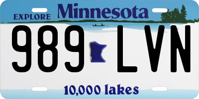 MN license plate 989LVN