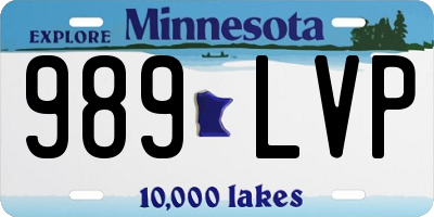 MN license plate 989LVP