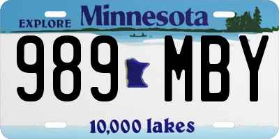 MN license plate 989MBY