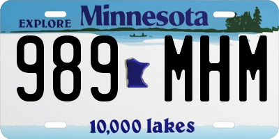 MN license plate 989MHM