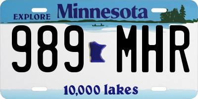 MN license plate 989MHR