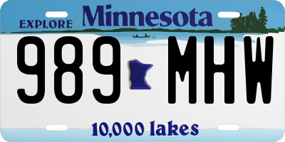 MN license plate 989MHW