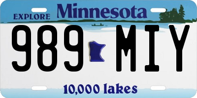 MN license plate 989MIY