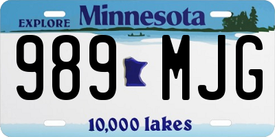 MN license plate 989MJG
