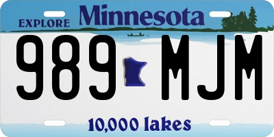 MN license plate 989MJM