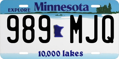 MN license plate 989MJQ
