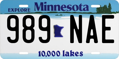 MN license plate 989NAE
