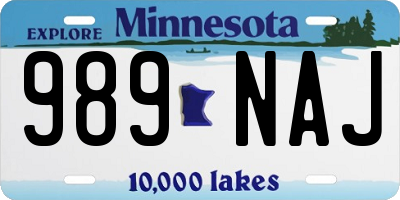 MN license plate 989NAJ