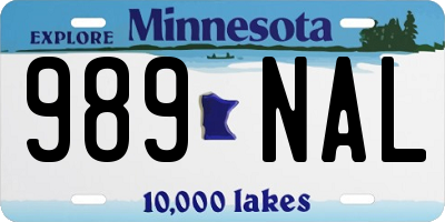 MN license plate 989NAL