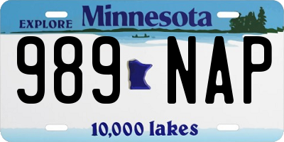 MN license plate 989NAP