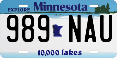 MN license plate 989NAU