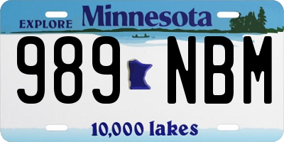 MN license plate 989NBM