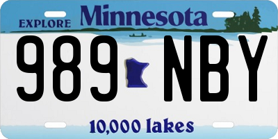 MN license plate 989NBY