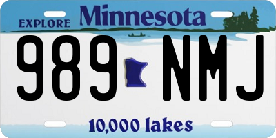 MN license plate 989NMJ