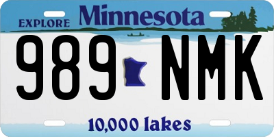 MN license plate 989NMK