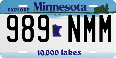 MN license plate 989NMM
