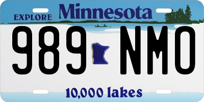 MN license plate 989NMO