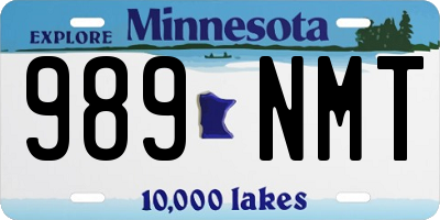MN license plate 989NMT