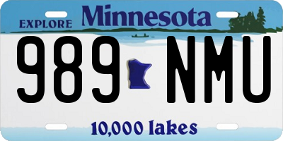 MN license plate 989NMU