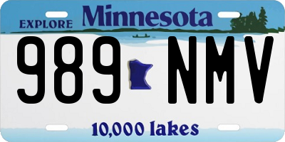 MN license plate 989NMV