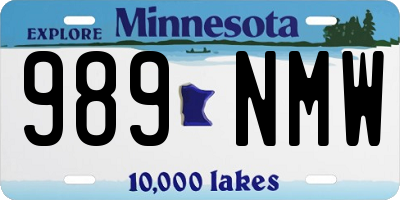 MN license plate 989NMW