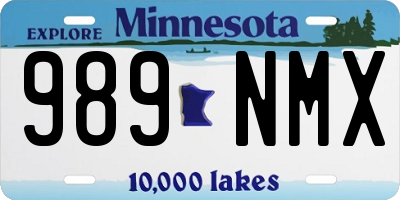 MN license plate 989NMX