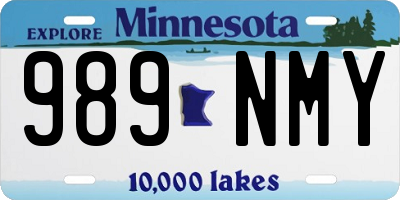 MN license plate 989NMY