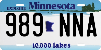 MN license plate 989NNA