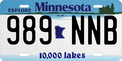 MN license plate 989NNB