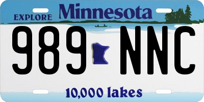 MN license plate 989NNC