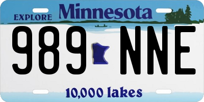 MN license plate 989NNE