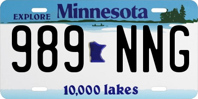 MN license plate 989NNG