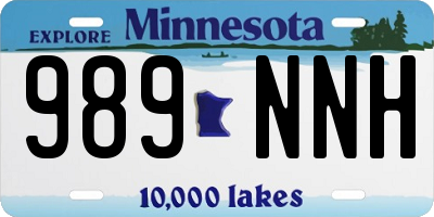 MN license plate 989NNH
