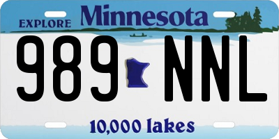MN license plate 989NNL