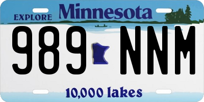 MN license plate 989NNM