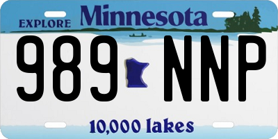 MN license plate 989NNP
