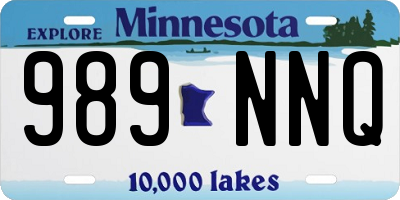 MN license plate 989NNQ