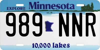 MN license plate 989NNR